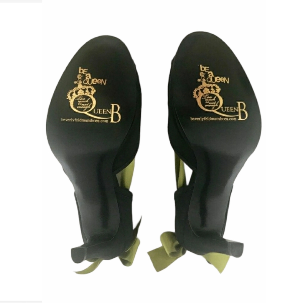 BEVERLY FELDMAN Queen B Vintage Style Ribbon Heels - Picture 4 of 7